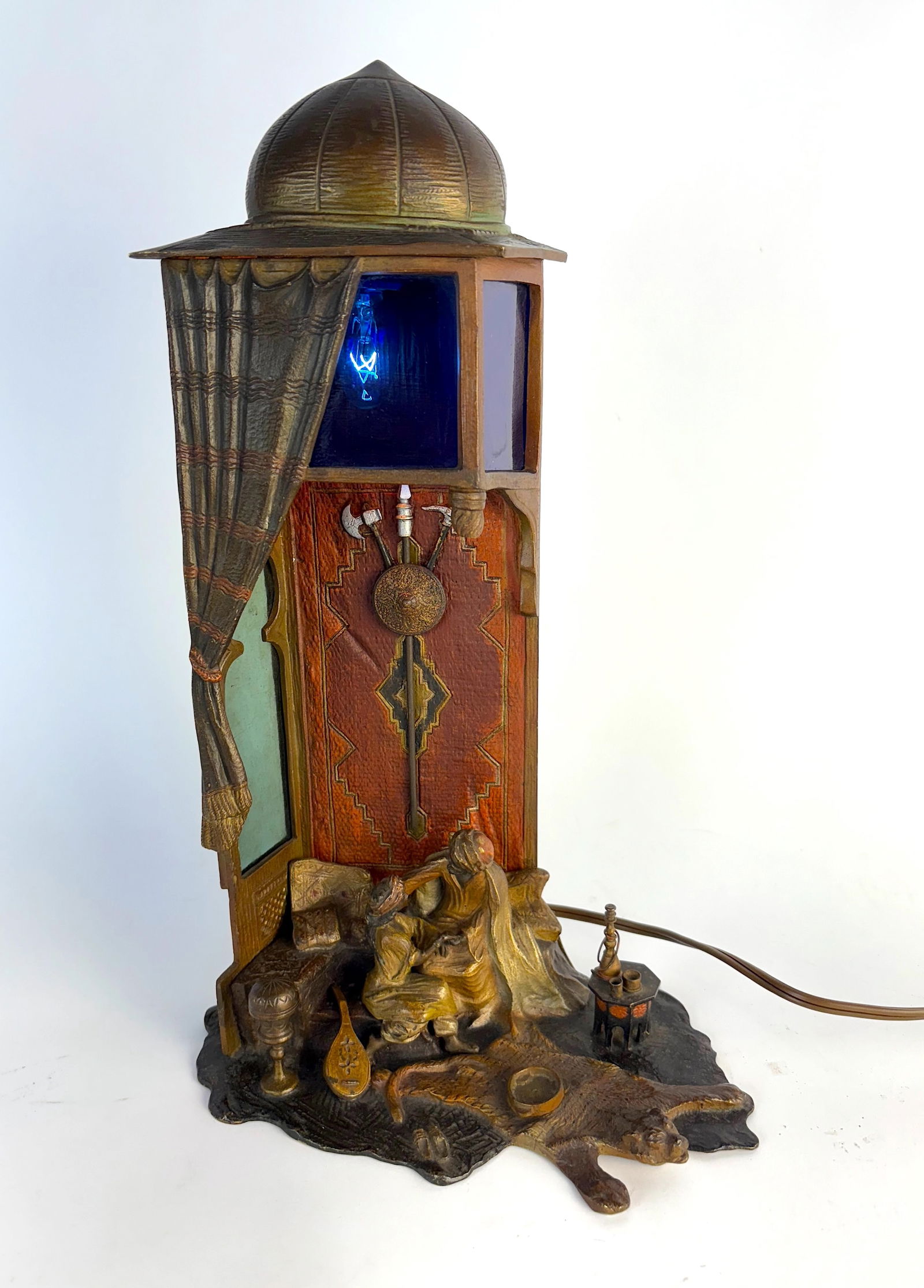 Fine Bergman Orientalist Vienna Bronze Lamp (1 of 5)