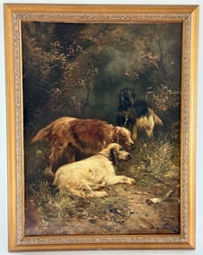 Henry Schouten Painting 3 Hunting Dogs
