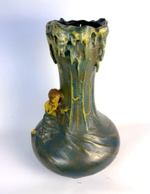 Monumental Art Nouveau Vase by Carlo Burghart