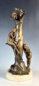 Original Bronze Art Nouveau Vase by Joaquim Angles
