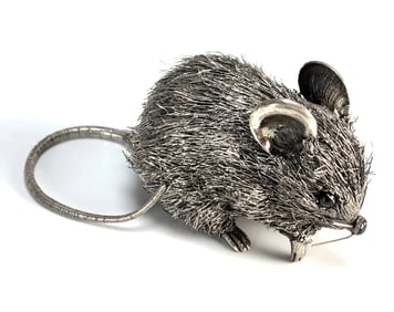 Buccellati Silver Hairy Mouse Signed