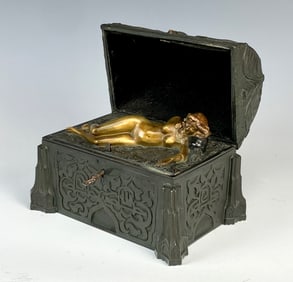Austrian Bronze Erotic Treasure Chest Dunhill
