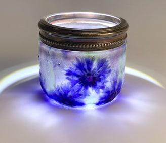 Gabriel Argy-Rousseau Pate de Verre Jar w/Silver