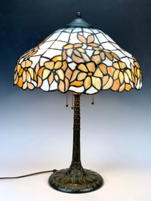 Antique Leaded Glass Table Lamp