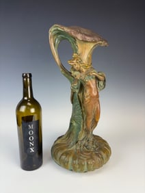 Art Nouveau Chalkware Figural Pitcher
