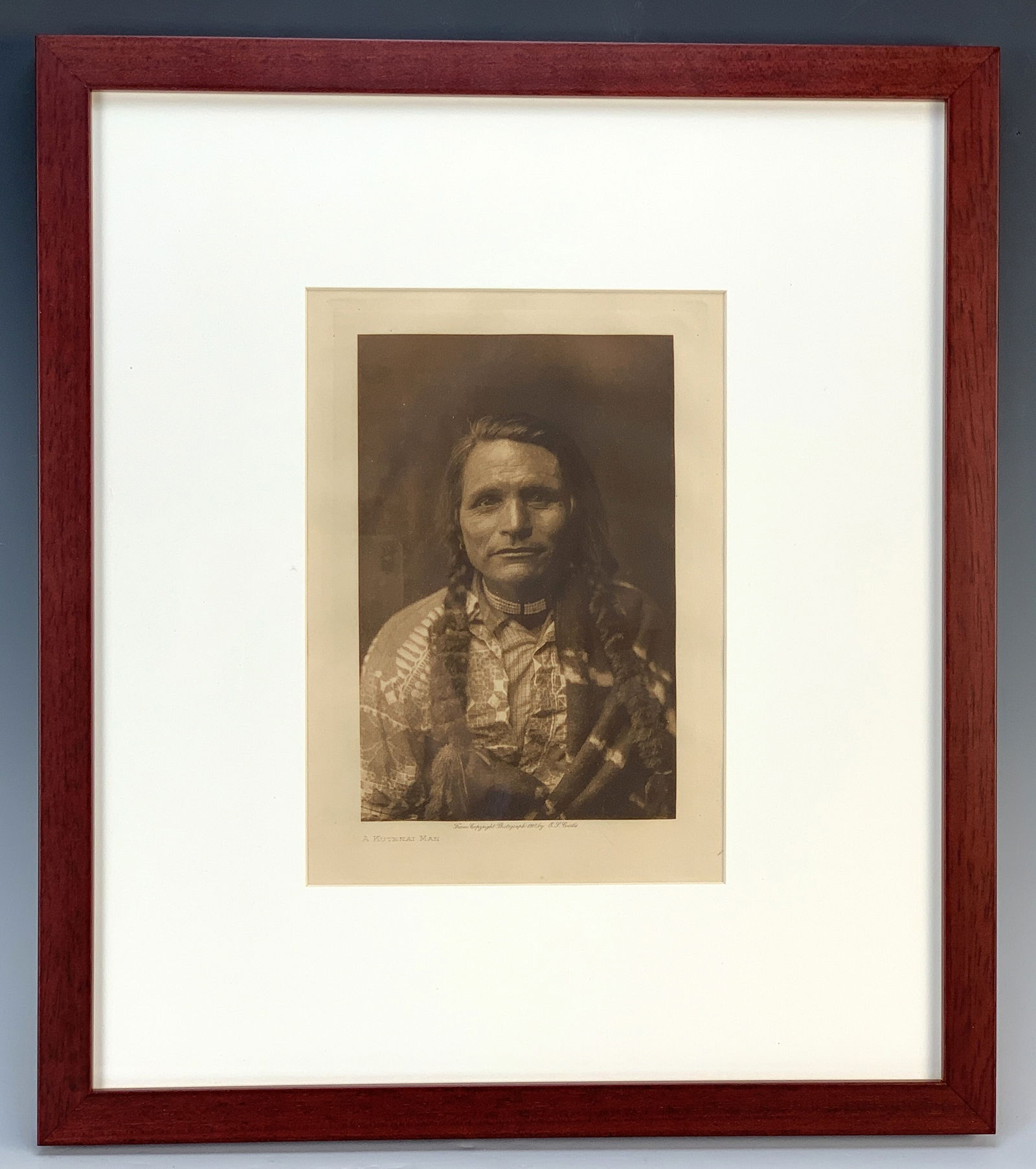 "A Kutenai Man" Edward Curtis Photogravure 1910 (1 of 1)