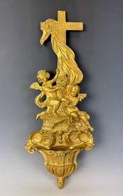 Continental Dore Bronze Holy Water Font