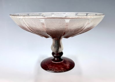 Schneider Art Nouveau Acid Etched Compote Sgd