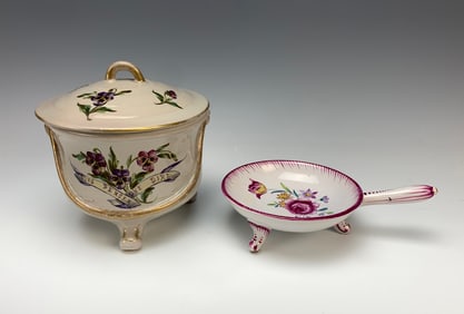 Pair Galle Pottery Handled Dish & Frypan Dish