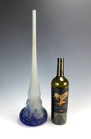 Large Sgd Daum Nancy Soliflore Mottled Glass Vase