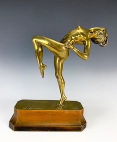 Raymond Ireland  Gilt Bronze Nude Sculpture