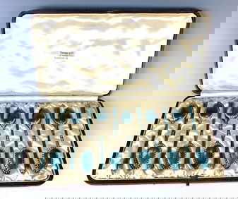 David Anderson / Tiffany & Co Enamel Spoon Set
