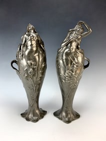Claude Bonnefond Pair Art Nouveau Vases