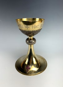 Ornate Neo Gothic Silver Chalice by Schwarzmann