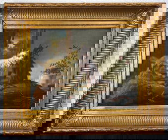 Vincent De Vos "Three Dogs Watching Butterfly"