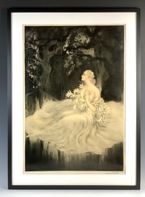 Rare Original Louis Icart  "Lilies" Etching