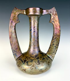 Clement Massier Persian Style Iridescent Vase