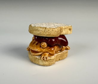 David Gilhooly Earthenware Frog Sandwich