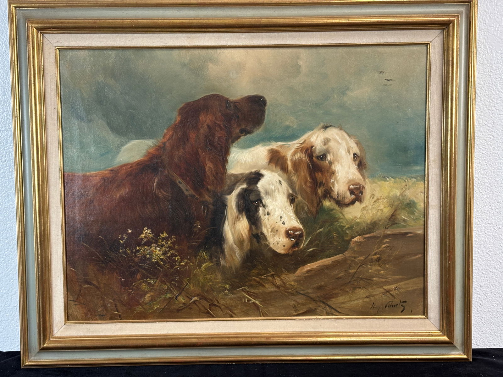 Henry Schouten "On the Lookout" Dog Painting (1 of 4)