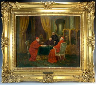 Stephan Sedlacek Painting of Cardinals Meeting