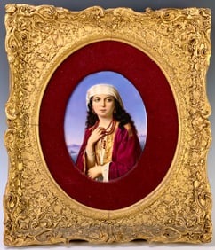 Painting on Porcelain of a Gypsy Lady