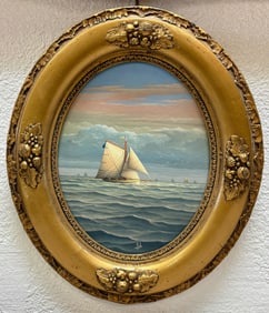 George Nemethy Sailing Sloop Maritime Painting