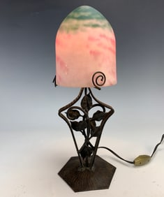 Art Deco French Art Glass Lamp