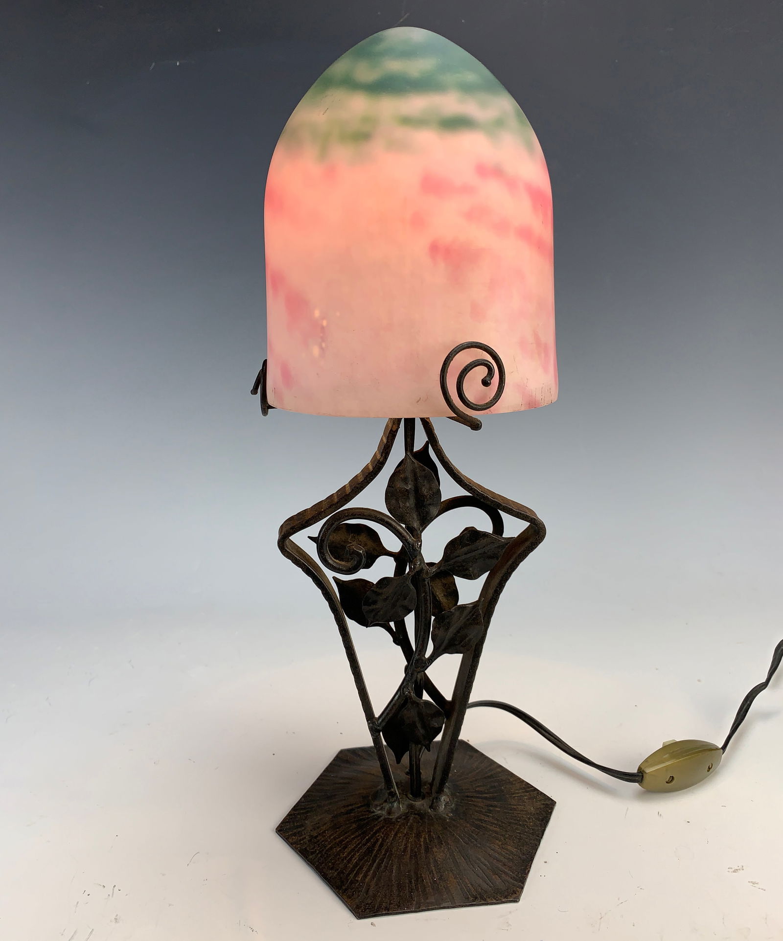 Art Deco French Art Glass Lamp (1 of 5)