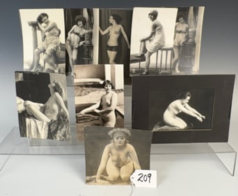 Lot of 9 Original Vintage Nude Photographs