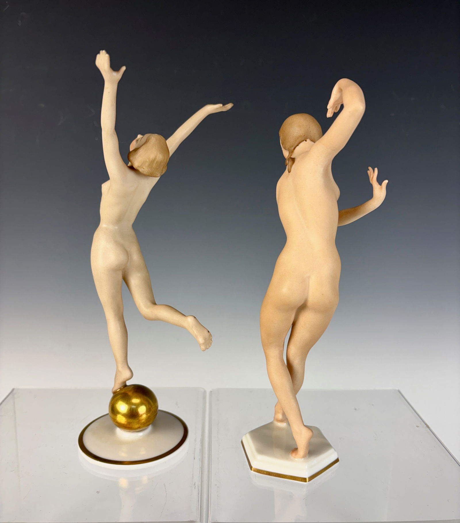 2 Hutschenreuther Porcelain Nudes Figurines - 2