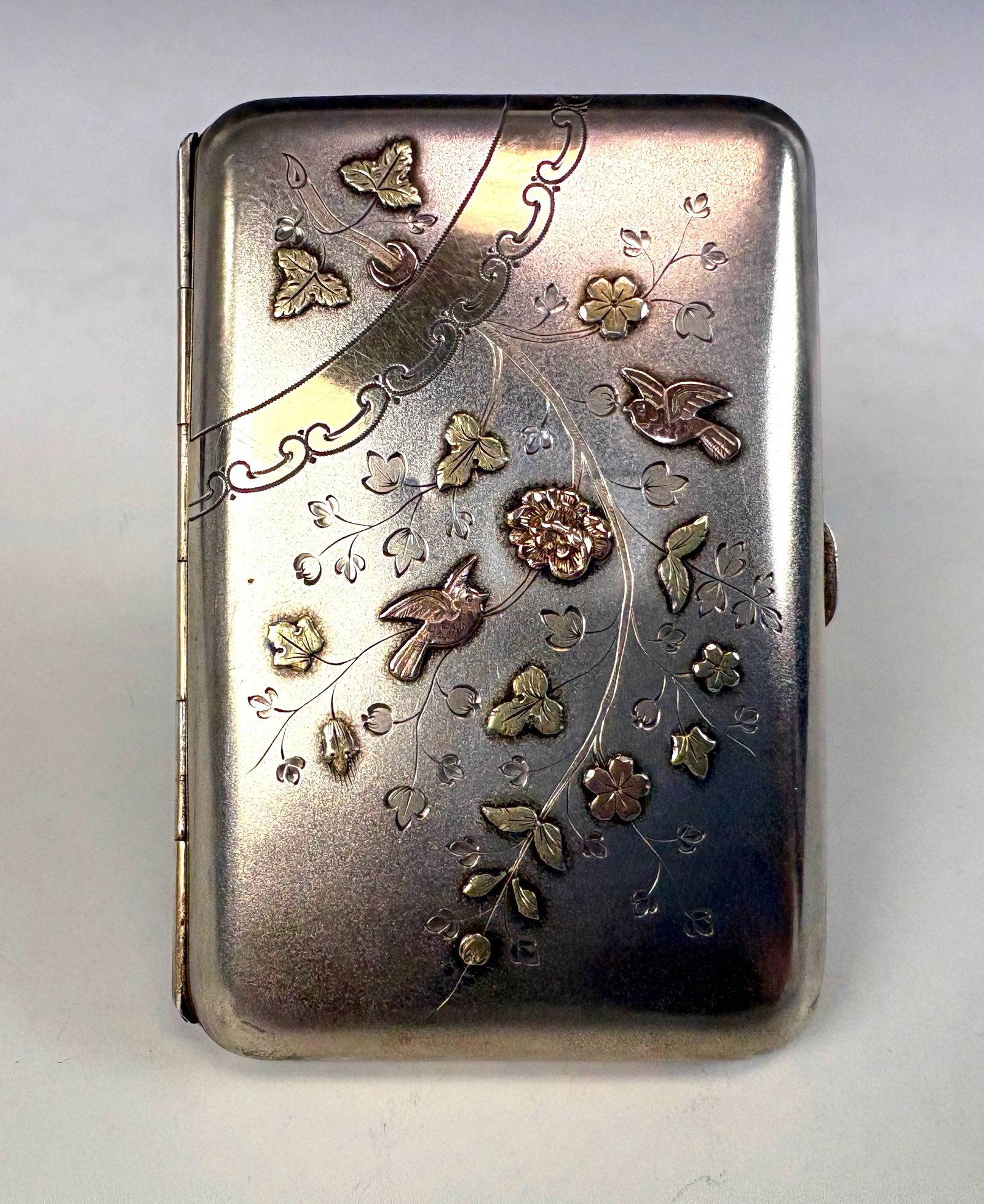 800 Silver Mixed Metal Cigarette Case (1 of 4)
