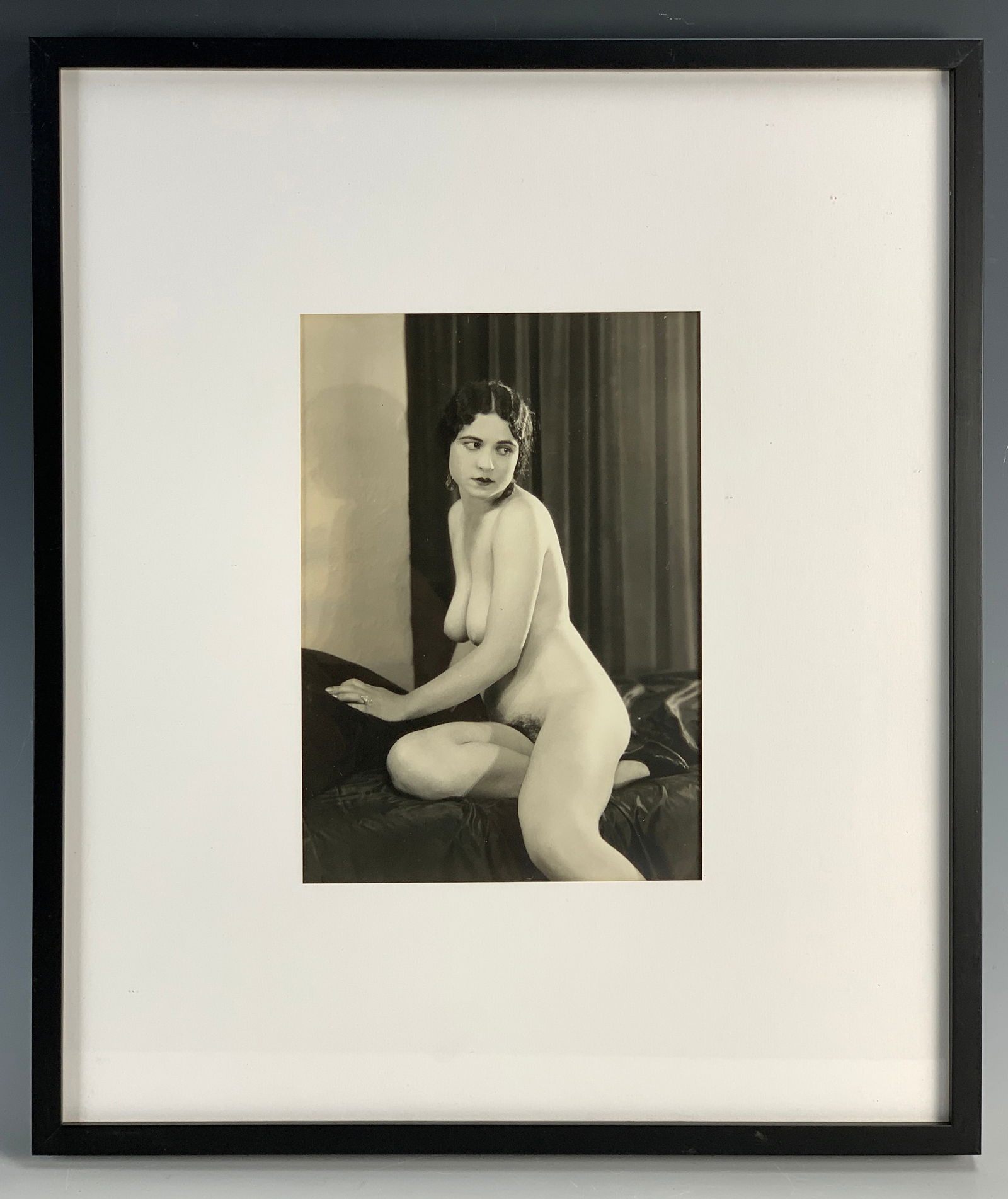 Albert Arthur Allen 1930's Nude Photo: Albert Arthur Allen (1886-1962) Original silver gelatin nude photo by well-known Hayward, California photographer Albert Arthur Allen. Photo is stamped "Albert Arthur Allen" on verso. All original, no