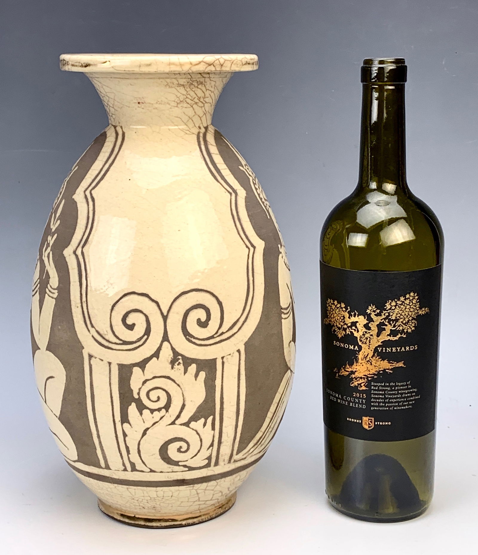 Rene Buthaud Vase with Figures C.1925 - 2