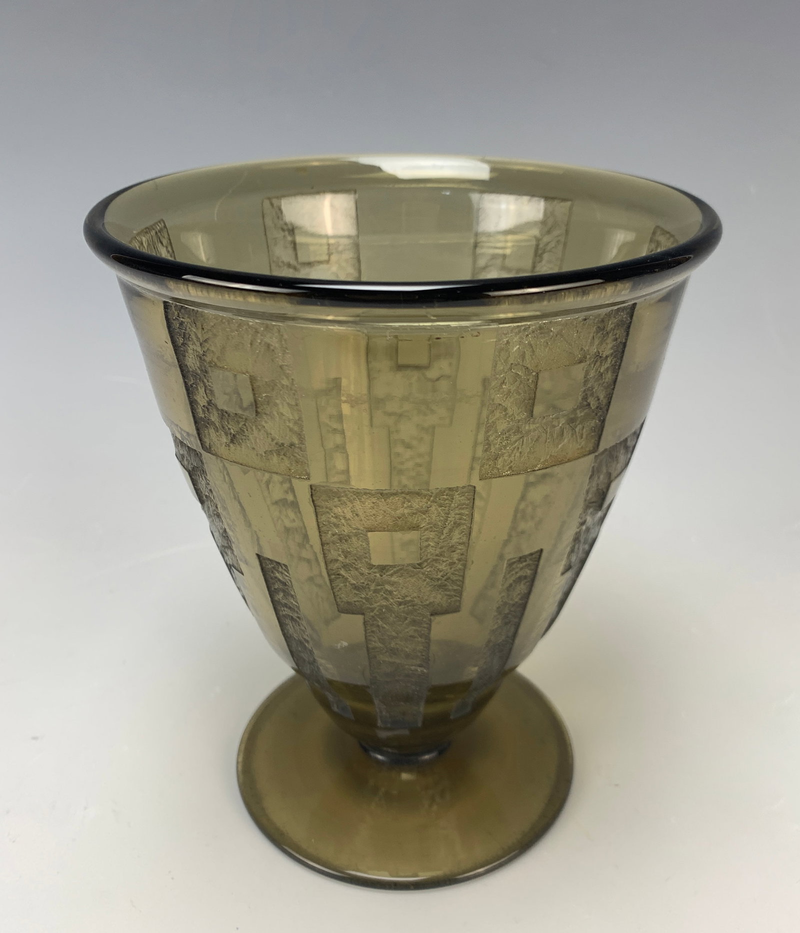 Daum Nancy Art Deco Acid Cut Vase C. 1920's (1 of 6)