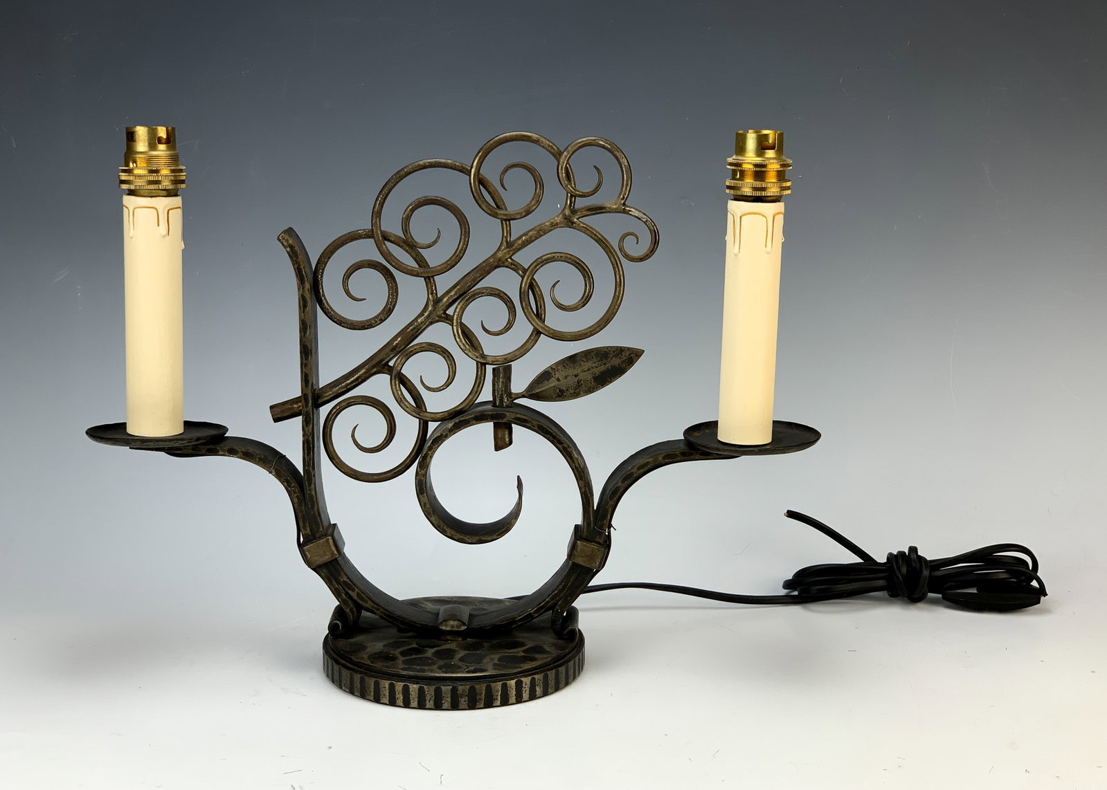 Michel Zadounaisky Art Deco Wrought Iron Lamp (1 of 3)