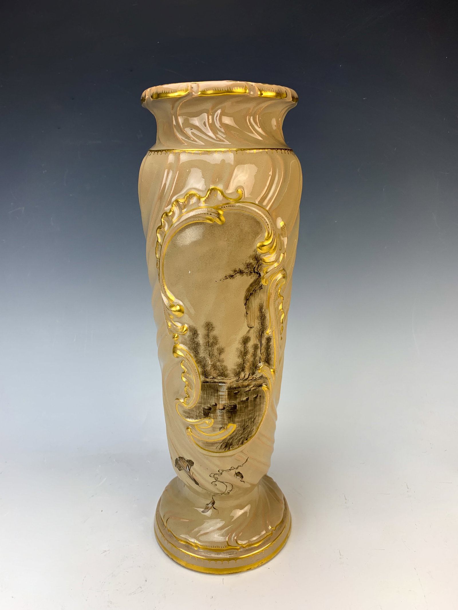 Galle Nancy Pottery Vase (1 of 5)