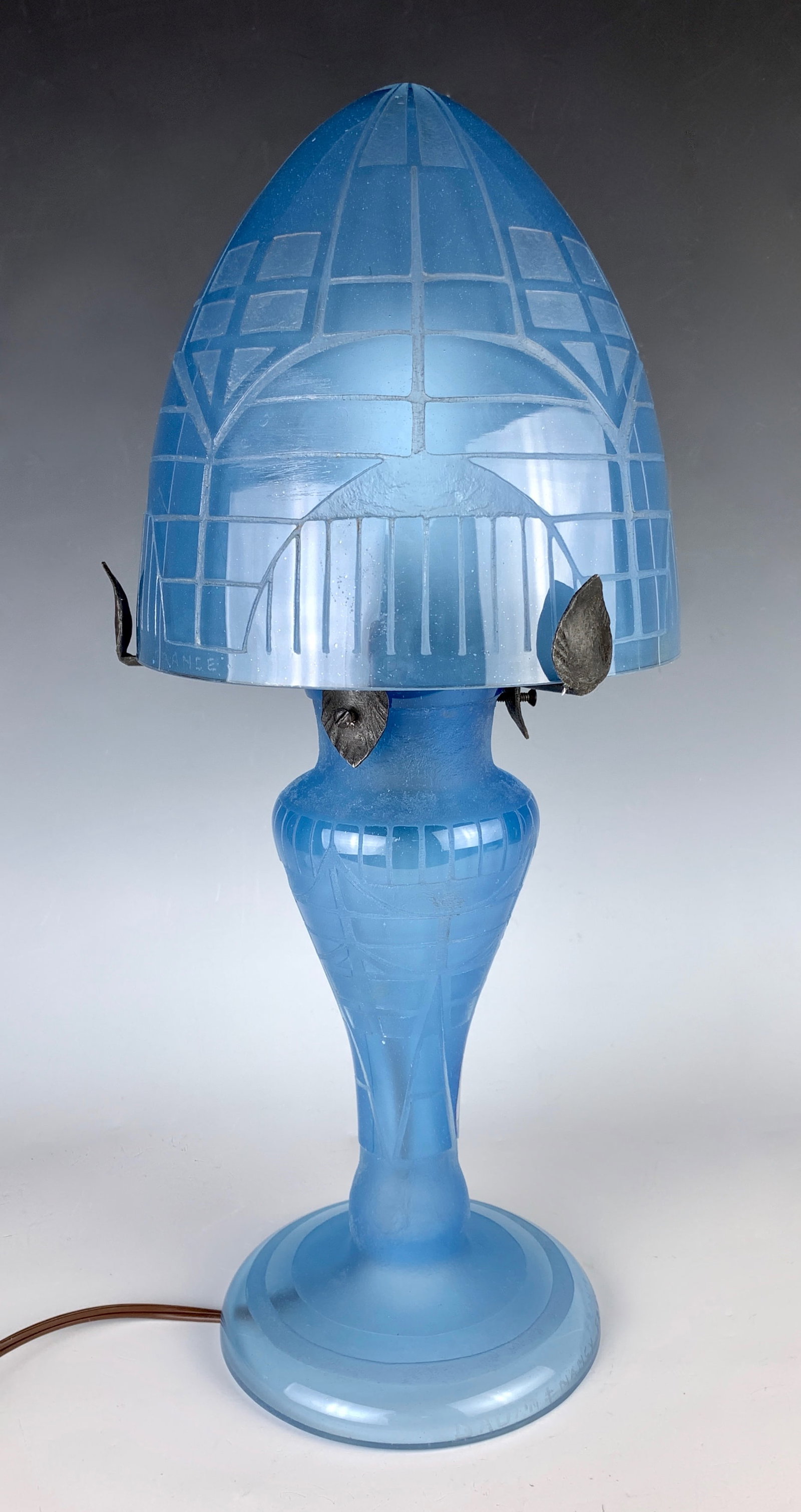 Rare Signed Daum Nancy France Art Deco Lamp (1 of 5)