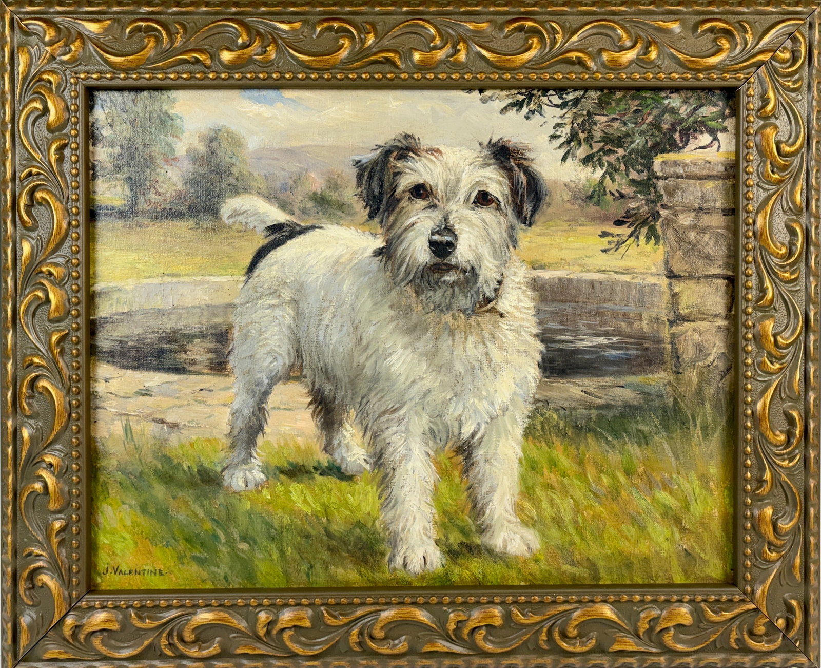 John Valentine Dog Painting of a Terrier (1 of 4)