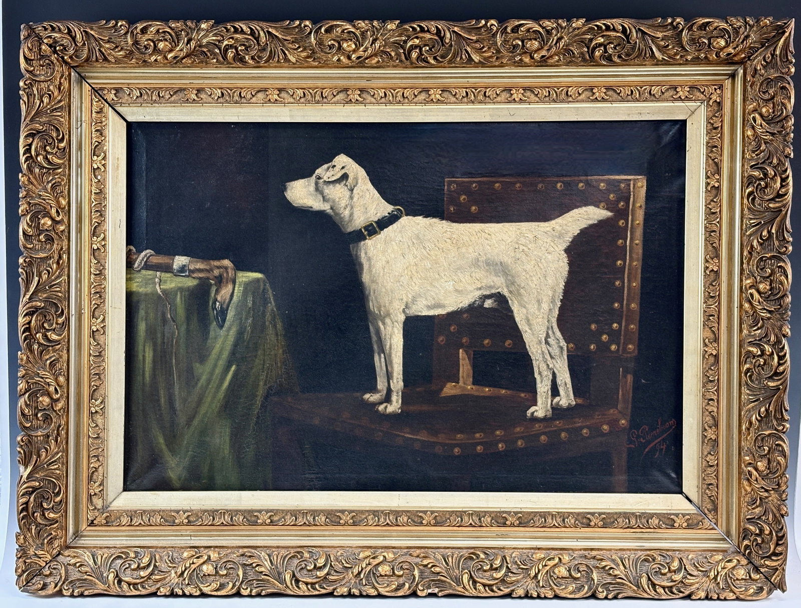 Gerard Peereboom Dog Painting of White Terrier (1 of 4)