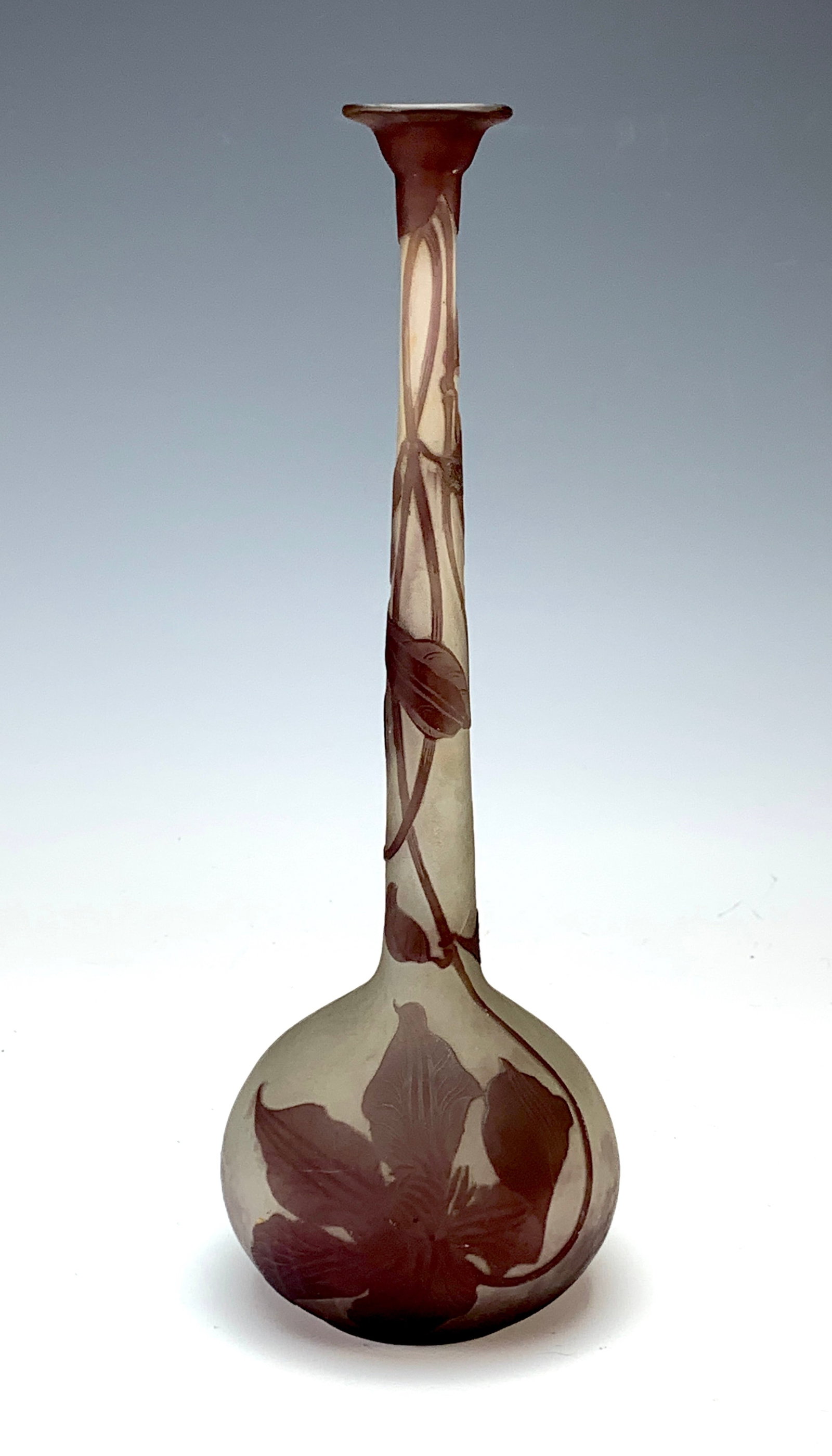 Galle French Cameo Art Glass Vase Signed (1 of 3)