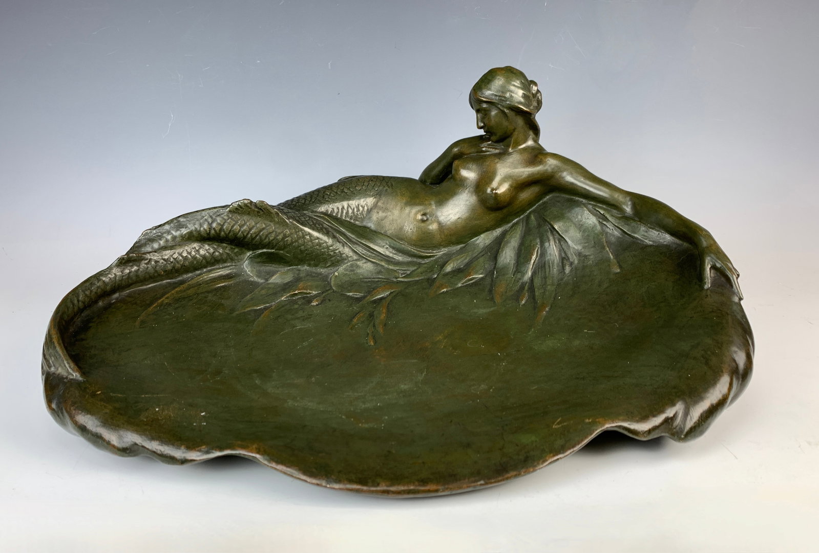 Figural Bronze Mermaid Vide Poche by E Namur Sgd (1 of 6)