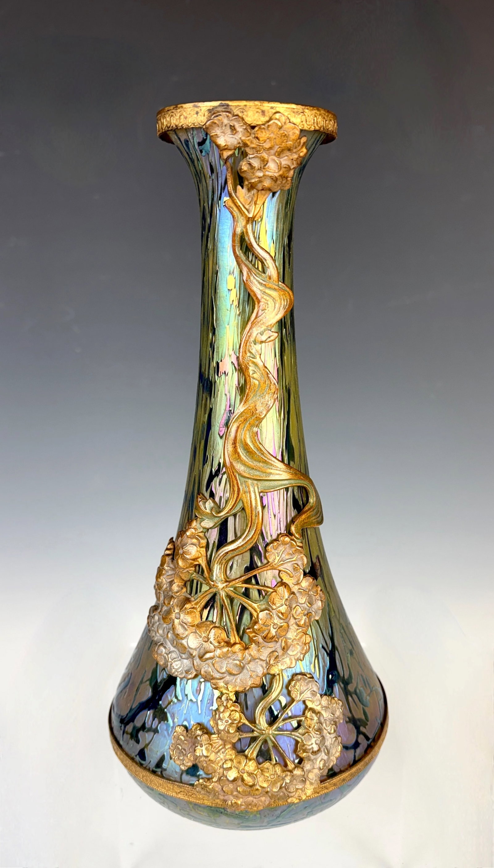 Palme Koenig & Gilt Bronze Art Nouveau Vase (1 of 5)