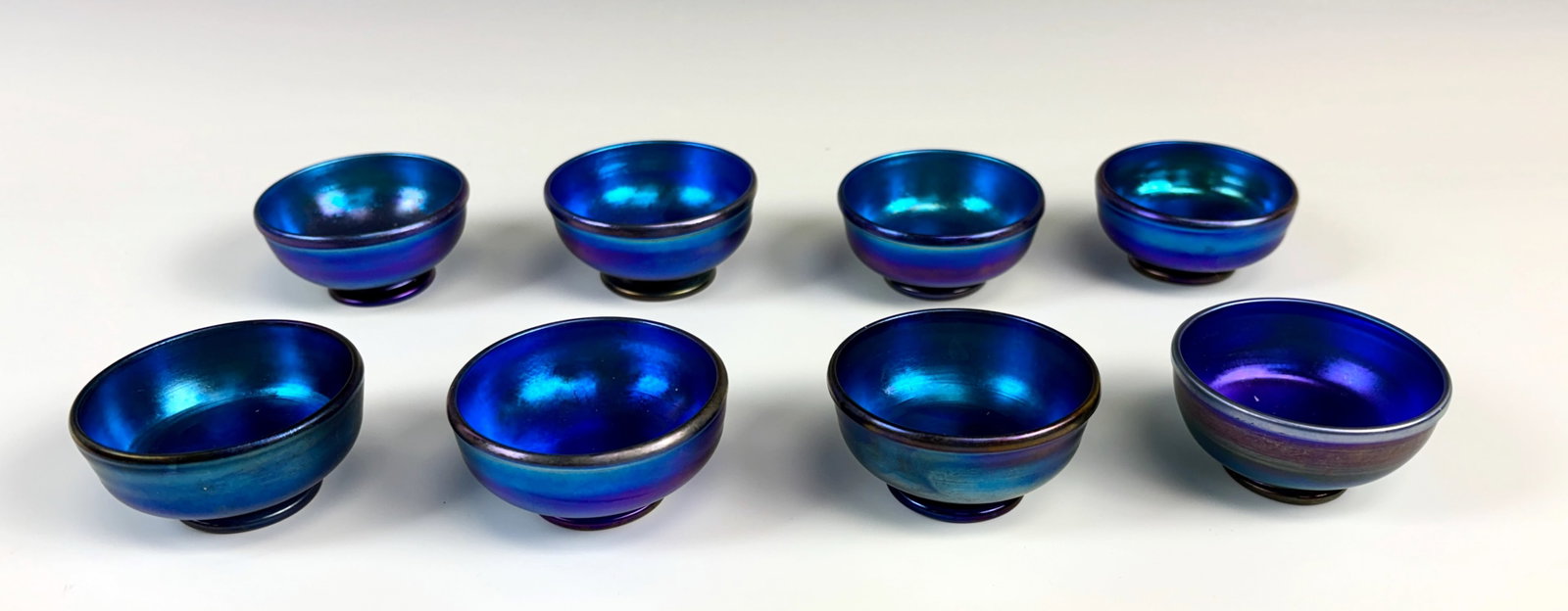 Lot of 8 Tiffany Studios Favrile Salts All Signed (1 of 5)