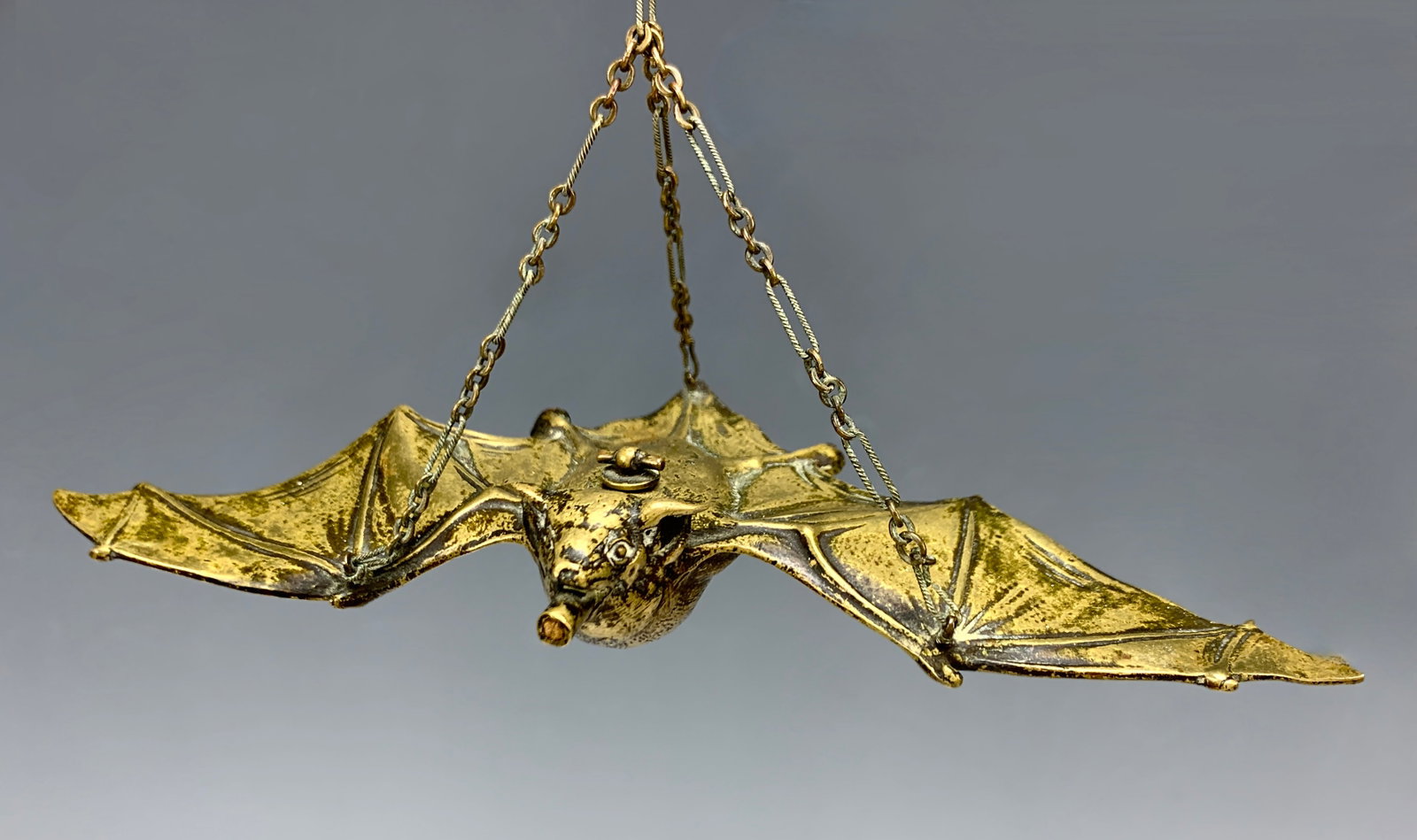 Rare Bronze Bat Cigar Lighter C1870 (1 of 5)