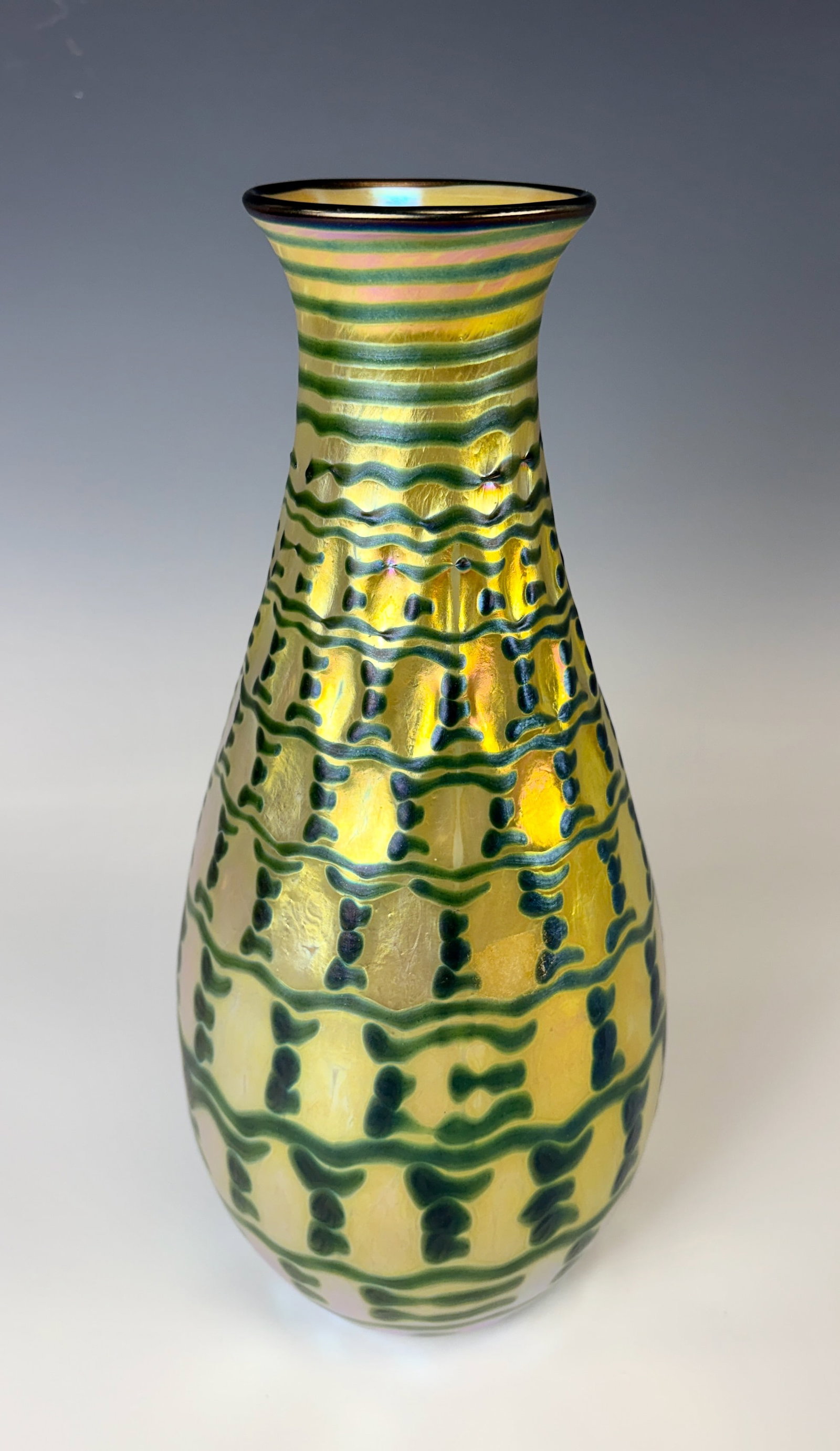 Lundberg Studios Iridescent Indian Basket Vase (1 of 6)