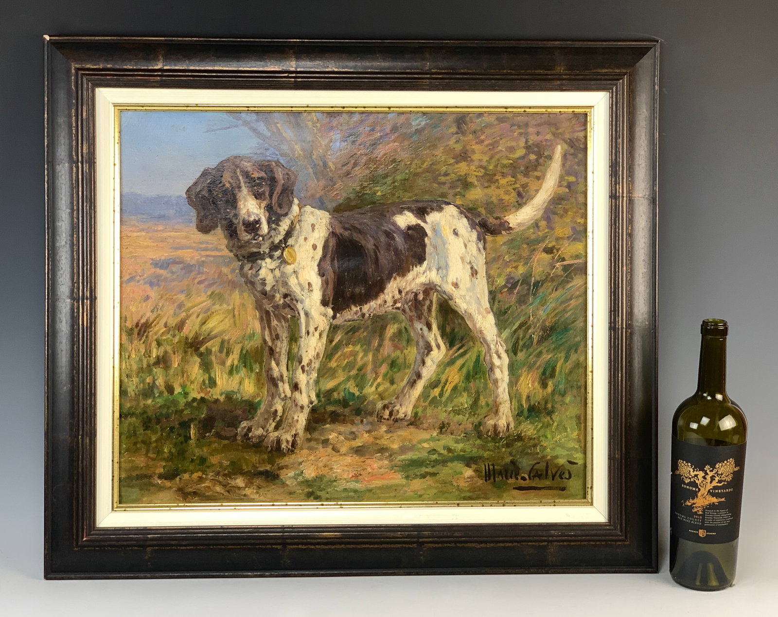 Marie Calves Painting Portrait of Spaniel Sgd (1 of 4)
