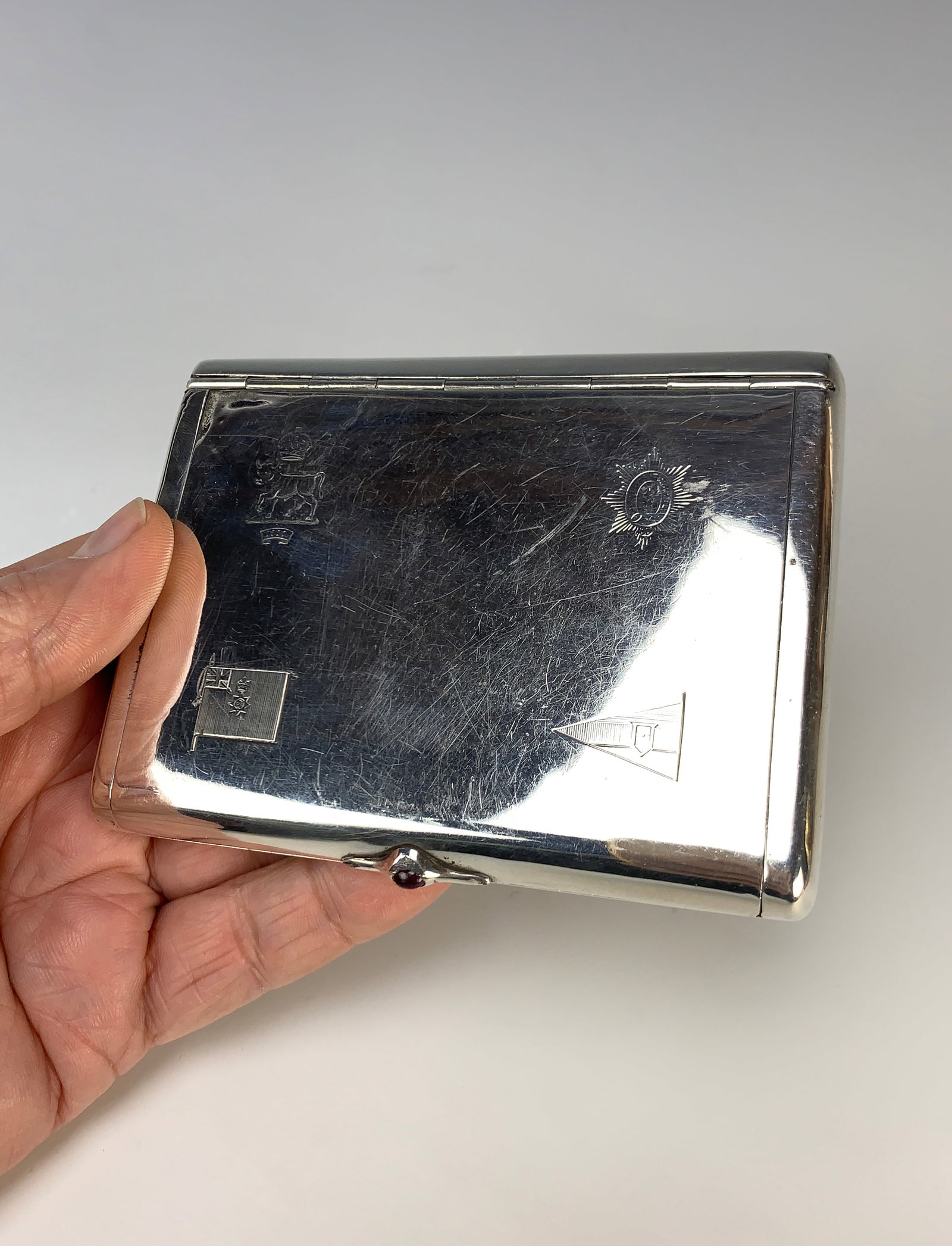 Faberge Early 20thc Silver Cigarette Case (1 of 7)
