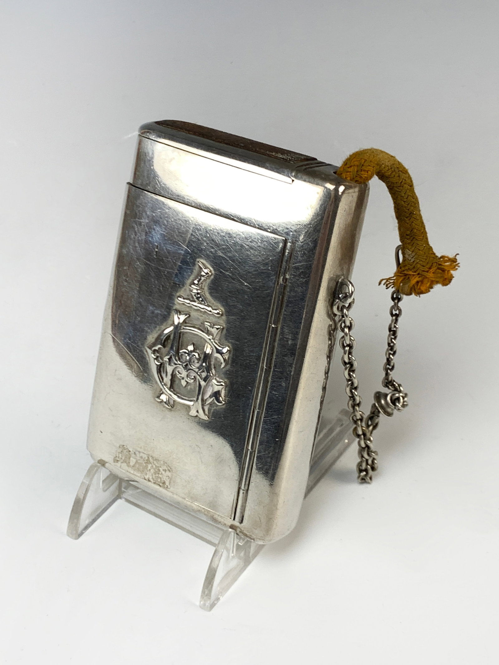 Russian Silver Cigarette Case w/Tinder Wick (1 of 5)