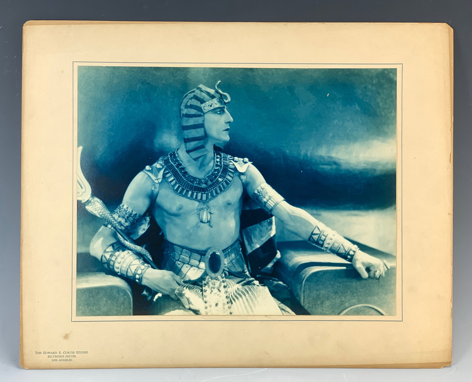 Edward Curtis Blue Tone Gelatin Silver Print Photo (1 of 2)