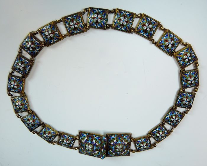 Russian Gilt Silver & Enamel Ladies Belt (1 of 7)